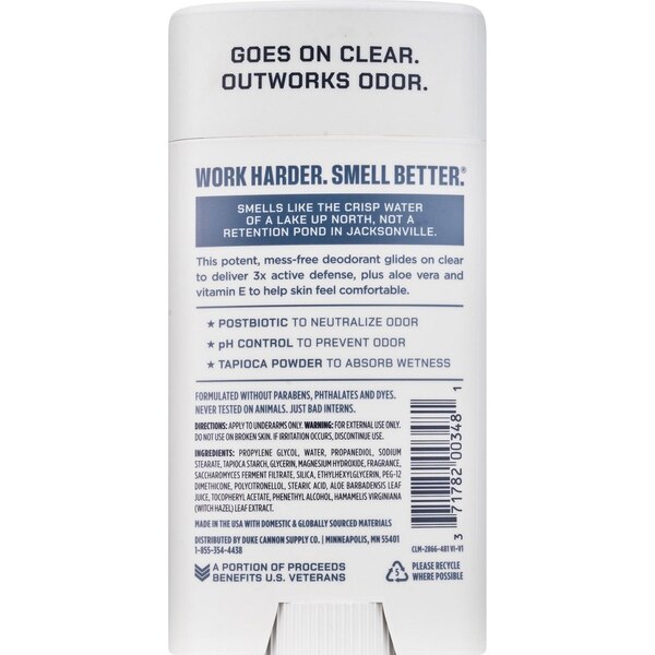 Duke Cannon Aluminum Free Deodorant, Midnight Swim, 3 OZ