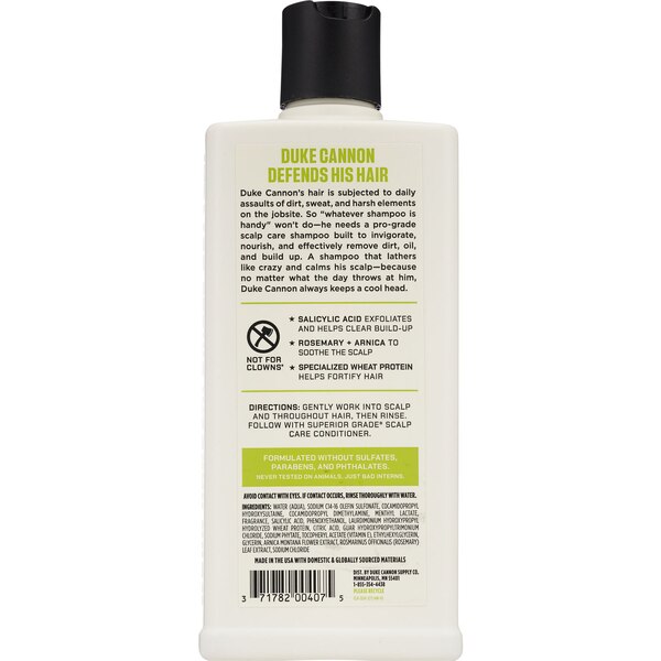 Duke Cannon Superior Grade Scalp Care Shampoo, 14 OZ