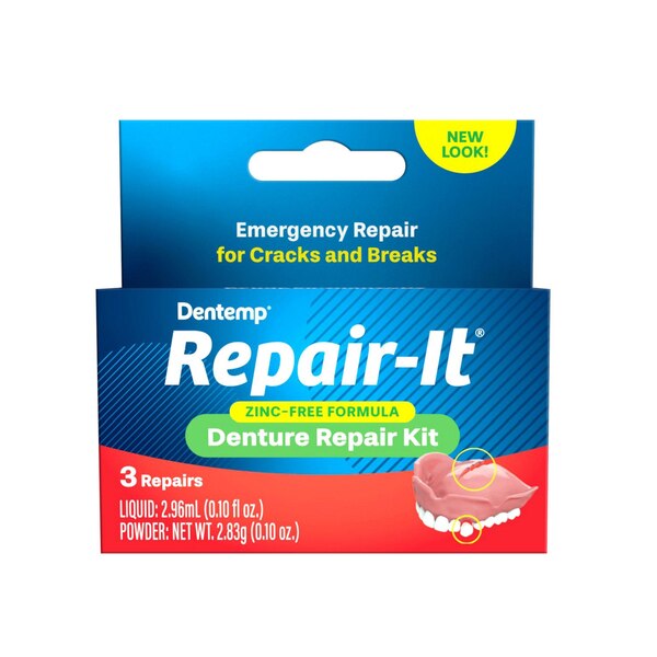 Dentemp Repair-it Denture Repair Kit, 3 Repairs