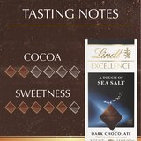 Lindt Excellence Sea Salt Dark Chocolate Candy Bar, 3.5 oz, thumbnail image
