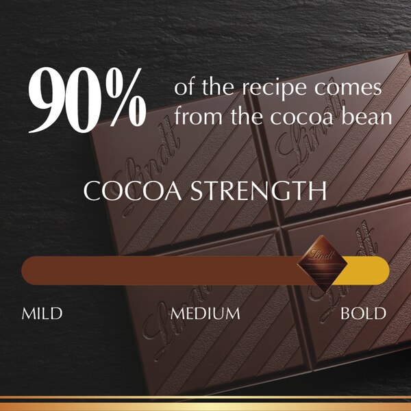 Lindt Excellence 90% Cocoa Dark Chocolate Candy Bar, 3.5 oz