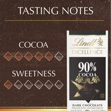 Lindt Excellence 90% Cocoa Dark Chocolate Candy Bar, 3.5 oz, thumbnail image