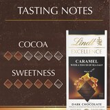 Lindt Excellence Caramel Sea Salt Dark Chocolate Candy Bar, 3.5 oz, thumbnail image