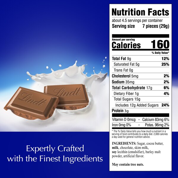 Lindt Classic Recipe Milk Chocolate Candy Bar, 4.4 oz