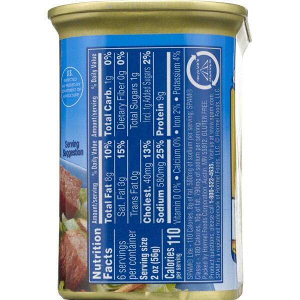 Spam Lite Luncheon Meat, 12 oz