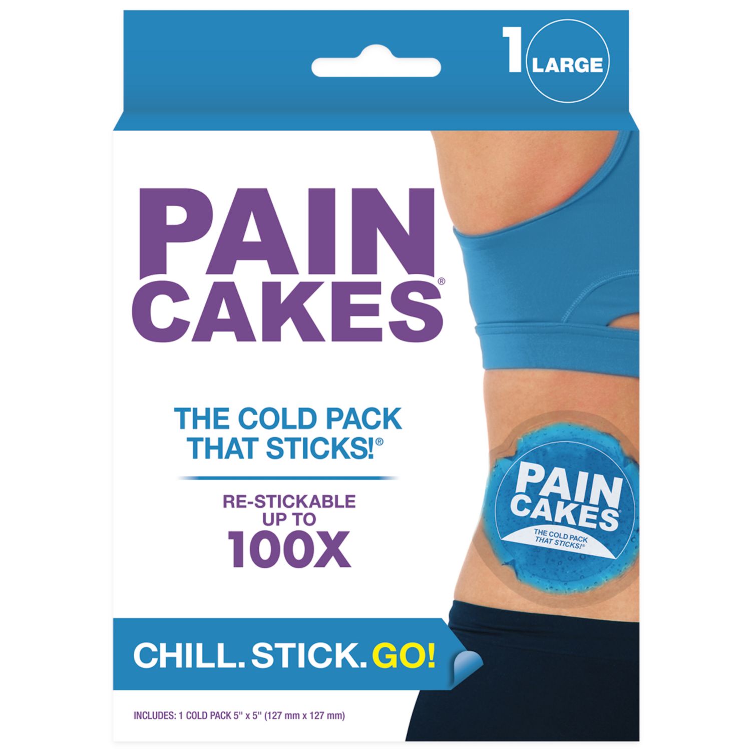 Pain Cakes Cold Pack, Large, Blue