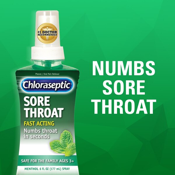 Chloraseptic Sore Throat Spray, Menthol, 6 OZ