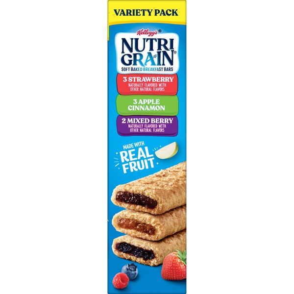 Nutri-Grain Soft Baked Breakfast Bar Variety Pack, 8 ct