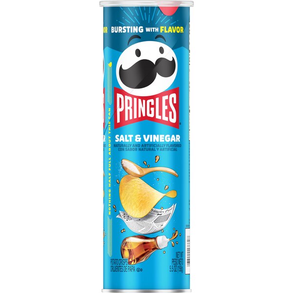 Pringles Salt & Vinegar Potato Crisps, 5.5 oz