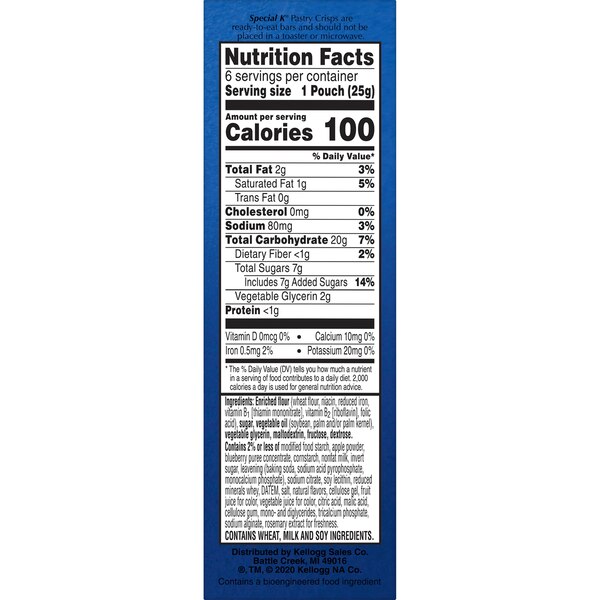 Special K Pastry Crisps, 6 ct