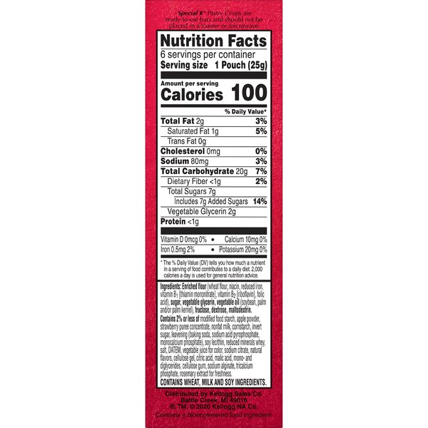 Special K Pastry Crisps, 6 ct