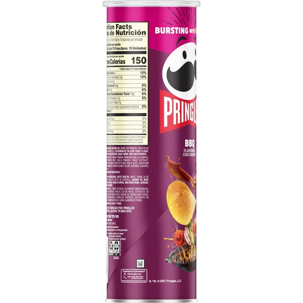 Pringles BBQ Potato Crisps, 5.5 oz