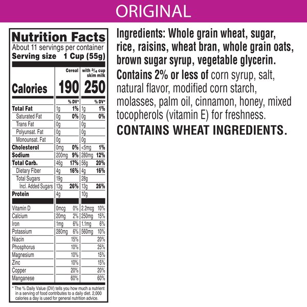 Raisin Bran Crunch Original Breakfast Cereal