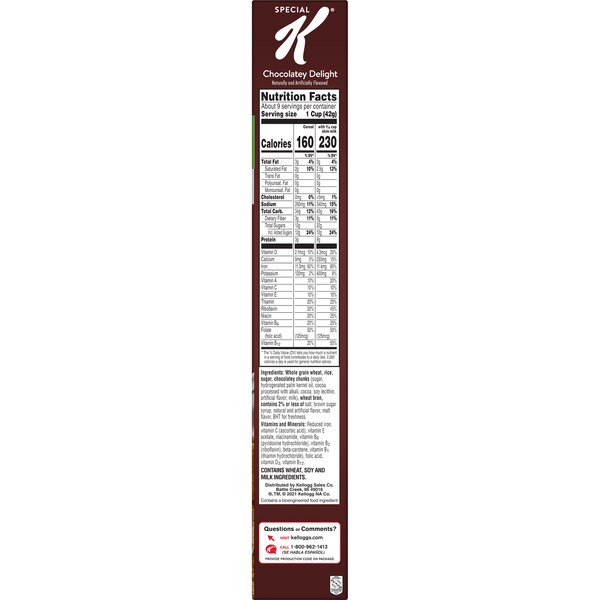 Special K Chocolatey Delight Breakfast Cereal, 13.2 oz