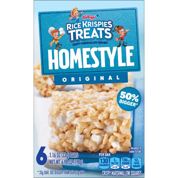 Rice Krispies Treats Homestyle Marshmallow Snack Bars, 6 ct