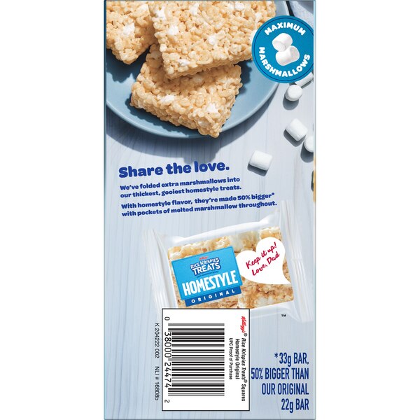 Rice Krispies Treats Homestyle Marshmallow Snack Bars, 6 ct