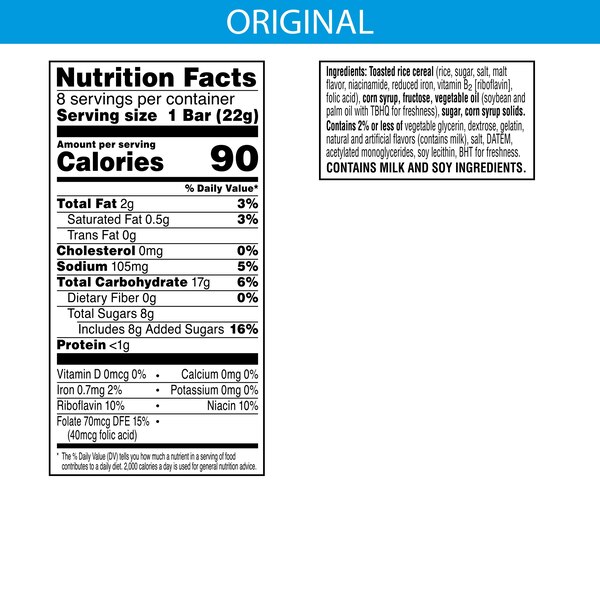 Rice Krispies Treats Marshmallow Snack Bars, 8 ct
