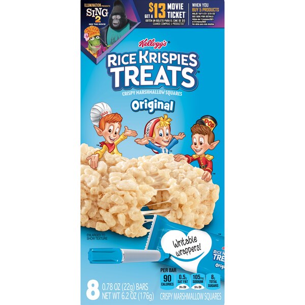 Rice Krispies Treats Marshmallow Snack Bars, 8 ct