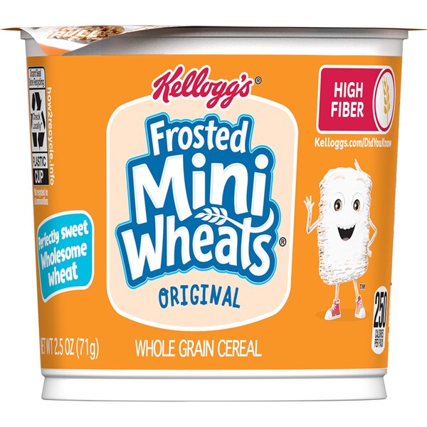 Frosted Mini-Wheats Original Breakfast Cereal Cup, 2.5 OZ