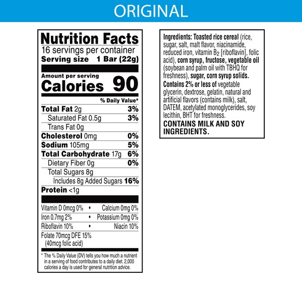 Rice Krispies Treats Marshmallow Snack Bars, Value Pack, 16 ct, 12.4 oz