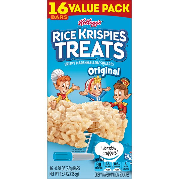Rice Krispies Treats Marshmallow Snack Bars, Value Pack, 16 ct, 12.4 oz
