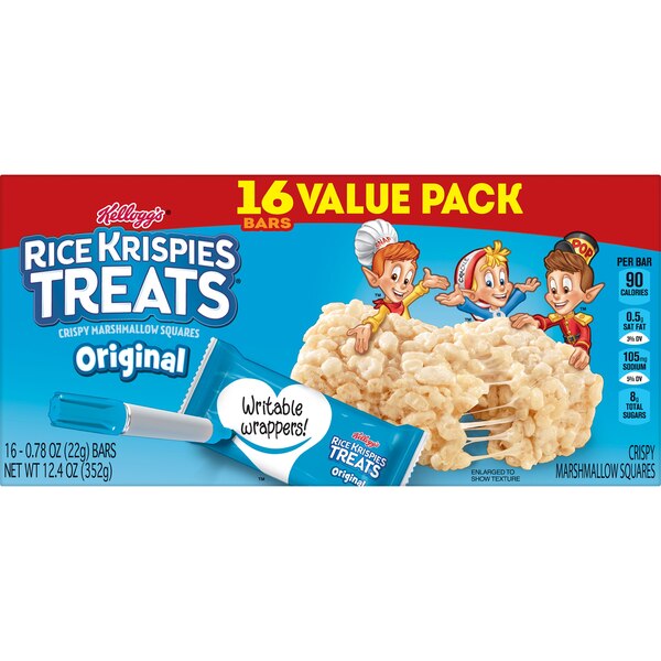 Rice Krispies Treats Marshmallow Snack Bars, Value Pack, 16 ct, 12.4 oz