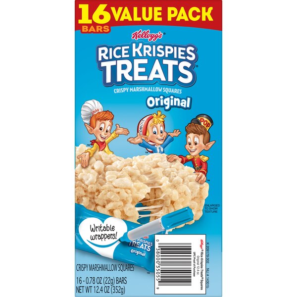 Rice Krispies Treats Marshmallow Snack Bars, Value Pack, 16 ct, 12.4 oz