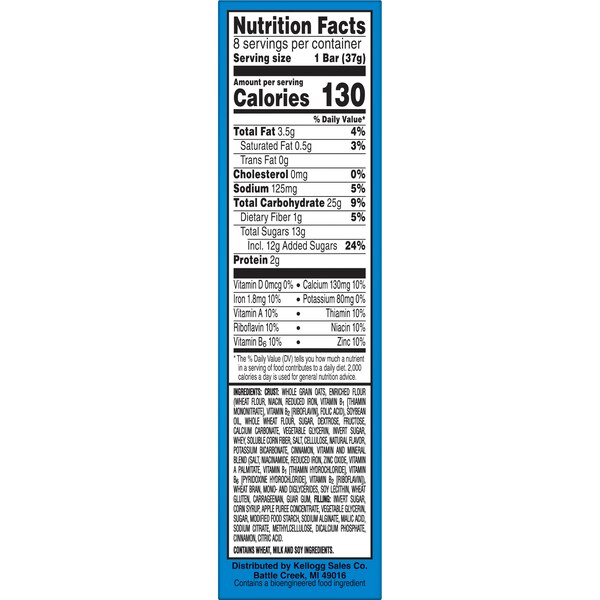 Nutri-Grain Soft Baked Breakfast Bars, 8 ct