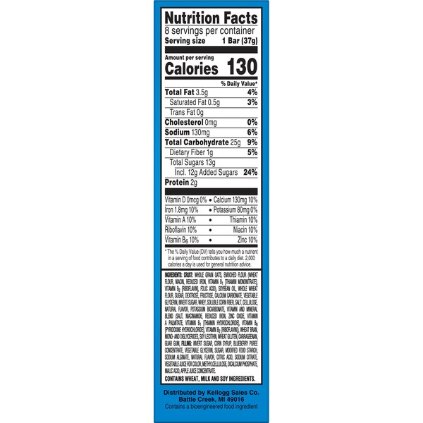 Nutri-Grain Soft Baked Breakfast Bars, 8 ct