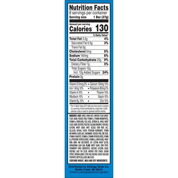 Nutri-Grain Soft Baked Breakfast Bars, 8 ct