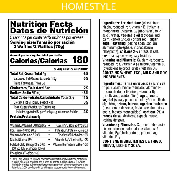 Eggo Homestyle Frozen Waffles, 10 CT