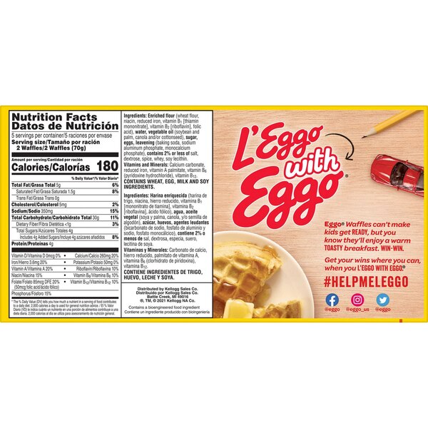 Eggo Homestyle Frozen Waffles, 10 CT