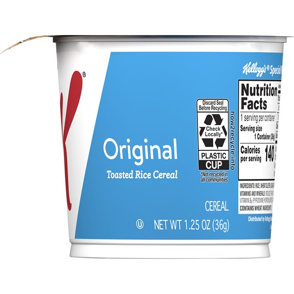 Special K Original Breakfast Cereal Cup, 1.25 OZ