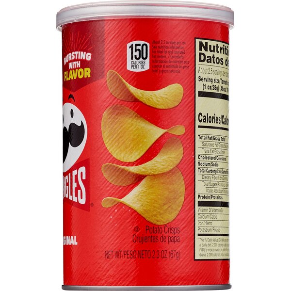 Pringles Sour Cream & Onion Potato Crisps Grab N' Go, 2.3 oz