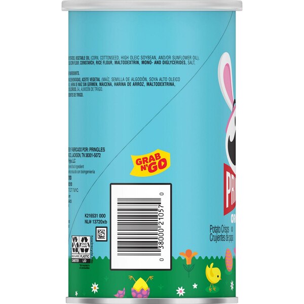 Pringles Sour Cream & Onion Potato Crisps Grab N' Go, 2.3 oz