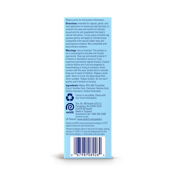 K-Y UltraGel Personal Water Based Lubricant