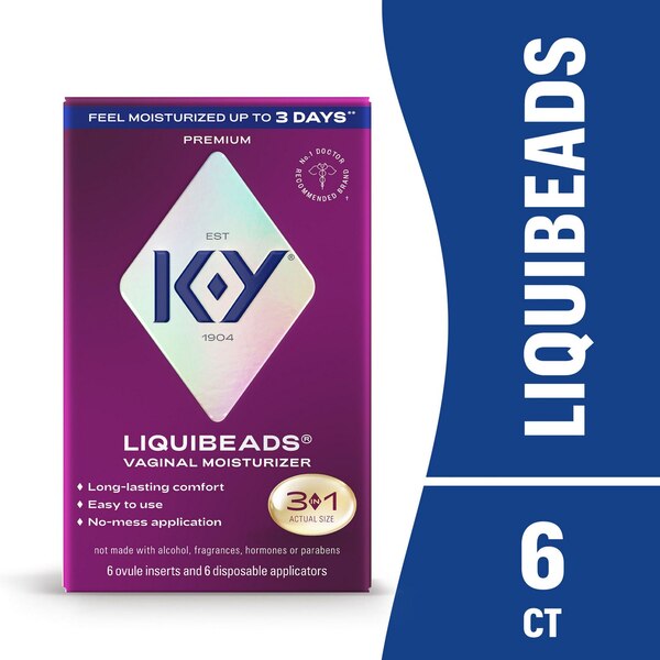 K-Y Liquibeads Vaginal Moisturizer, 6 CT