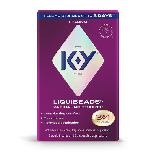 K-Y Liquibeads Vaginal Moisturizer, 6 CT