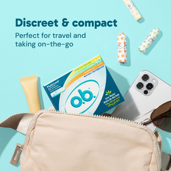 O.B. Tampons Non-Applicator Super, 40 CT
