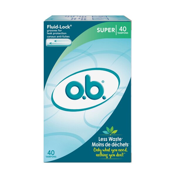 O.B. Tampons Non-Applicator Super, 40 CT