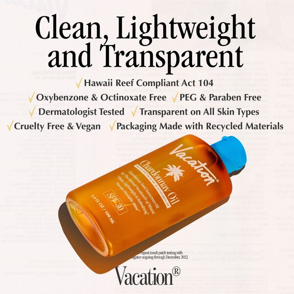 Vacation Chardonnay Oil, SPF 30