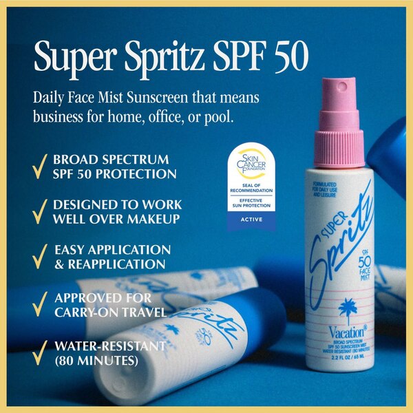 Vacation Super Spritz Face Mist, SPF 50