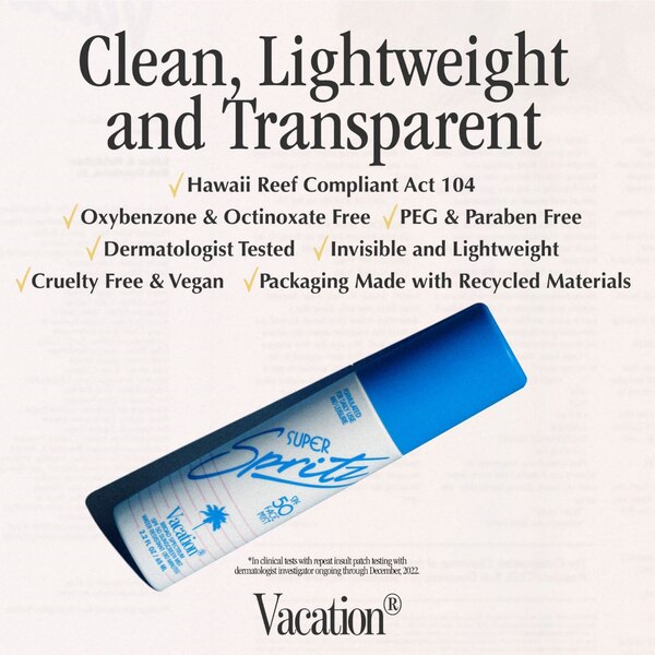 Vacation Super Spritz Face Mist, SPF 50