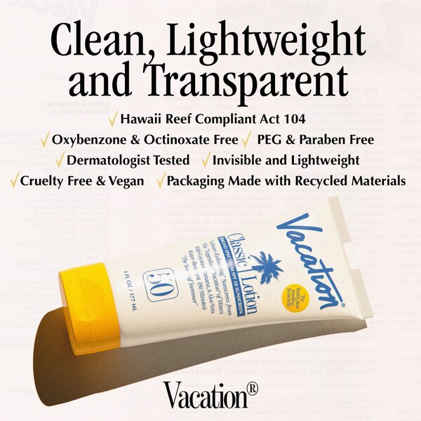 Vacation Classic Lotion, SPF 50