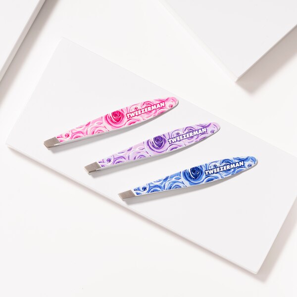 Tweezerman Mini Slant Tweezer, Printed