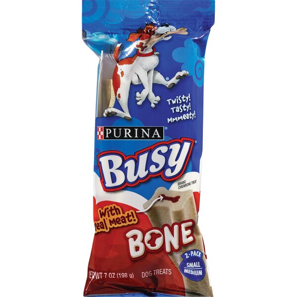 Busy Bone Chewbone Treat with Real Meat for Small/Medium Dogs