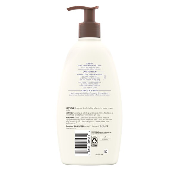 Aveeno Stress Relief Moisturizing Lotion to Calm & Relax, 18 OZ