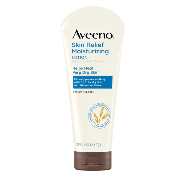 Aveeno - Loción hidratante para aliviar la piel, sin fragancia