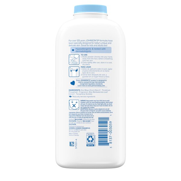 Johnson's Aloe & Vitamin E Baby Powder, 22 OZ