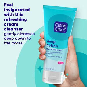 Clean & Clear Deep Action Cream Cleanser, 6.5 OZ
